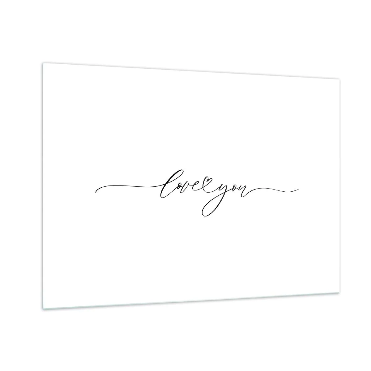 Tablou pe sticlă - Negru pe alb - 100x70 cm