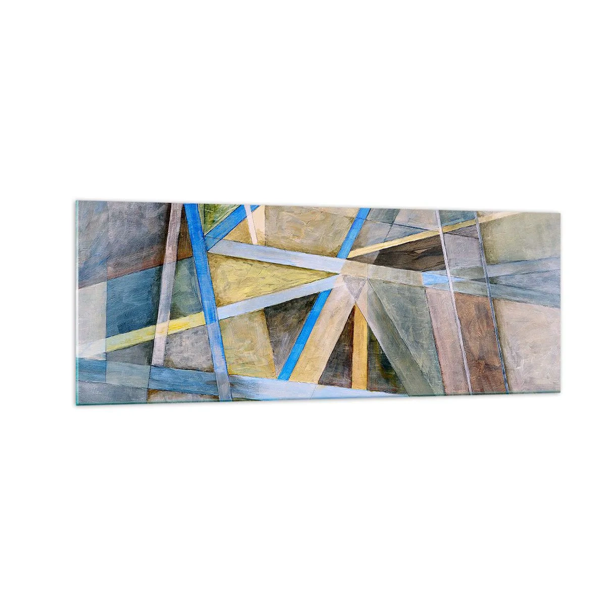 Tablou pe sticlă - Drept sau de-a curmezișul? - 140x50 cm