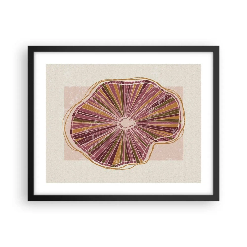 Poster în ramă neagră - Abstracția radială - 50x40 cm