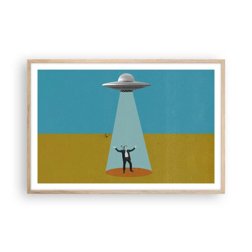 Poster în ramă de stejar deschis - Întâlnire de gradul III - 91x61 cm