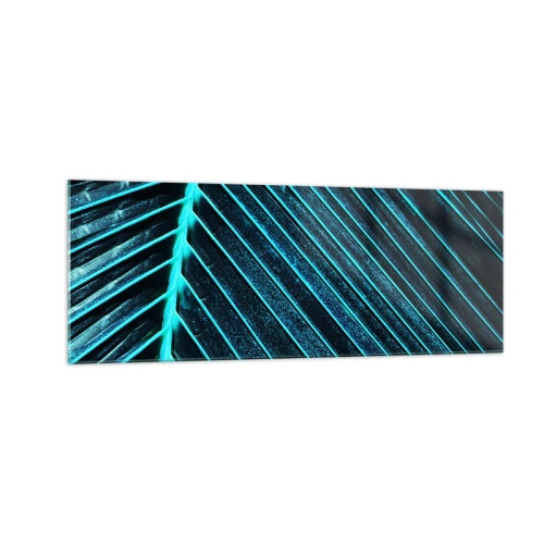 Tablou pe sticlă - Textura verdelui - 140x50 cm