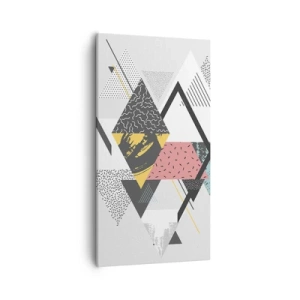 Tablou pe pânză - Variația triunghiului și a rombului - 55x100 cm