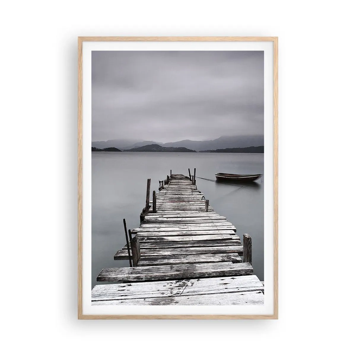 Poster în ramă de stejar deschis - Poți pleca mâine - 70x100 cm