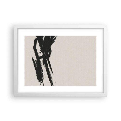 Poster în ramă albă - Un impuls de neoprit - 40x30 cm