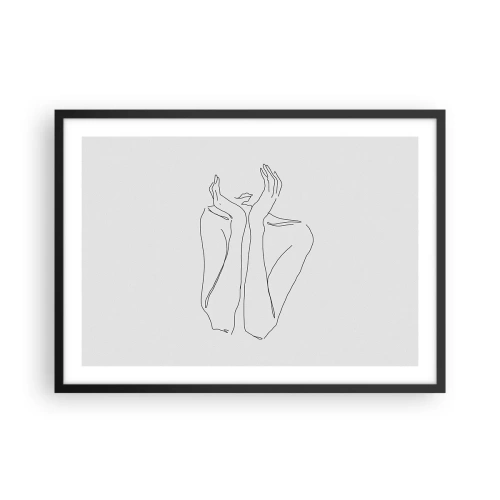 Poster în ramă neagră - La ce visează fetele - 70x50 cm