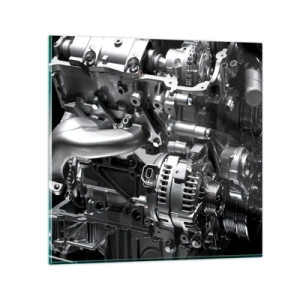 Tablou pe sticlă - De oțel, frumos, puternic - 30x30 cm