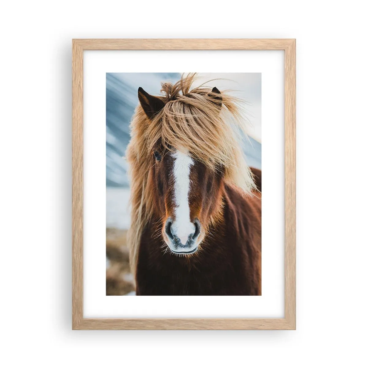 Poster în ramă de stejar deschis - Simțiți libertatea? - 30x40 cm