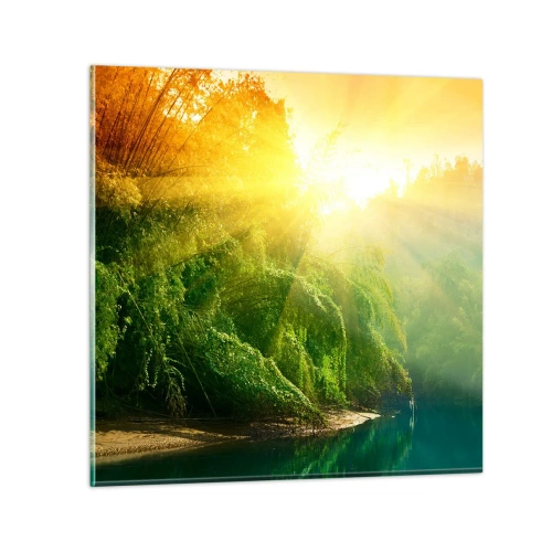 Tablou pe sticlă - Scufundare în soare și umbră - 30x30 cm