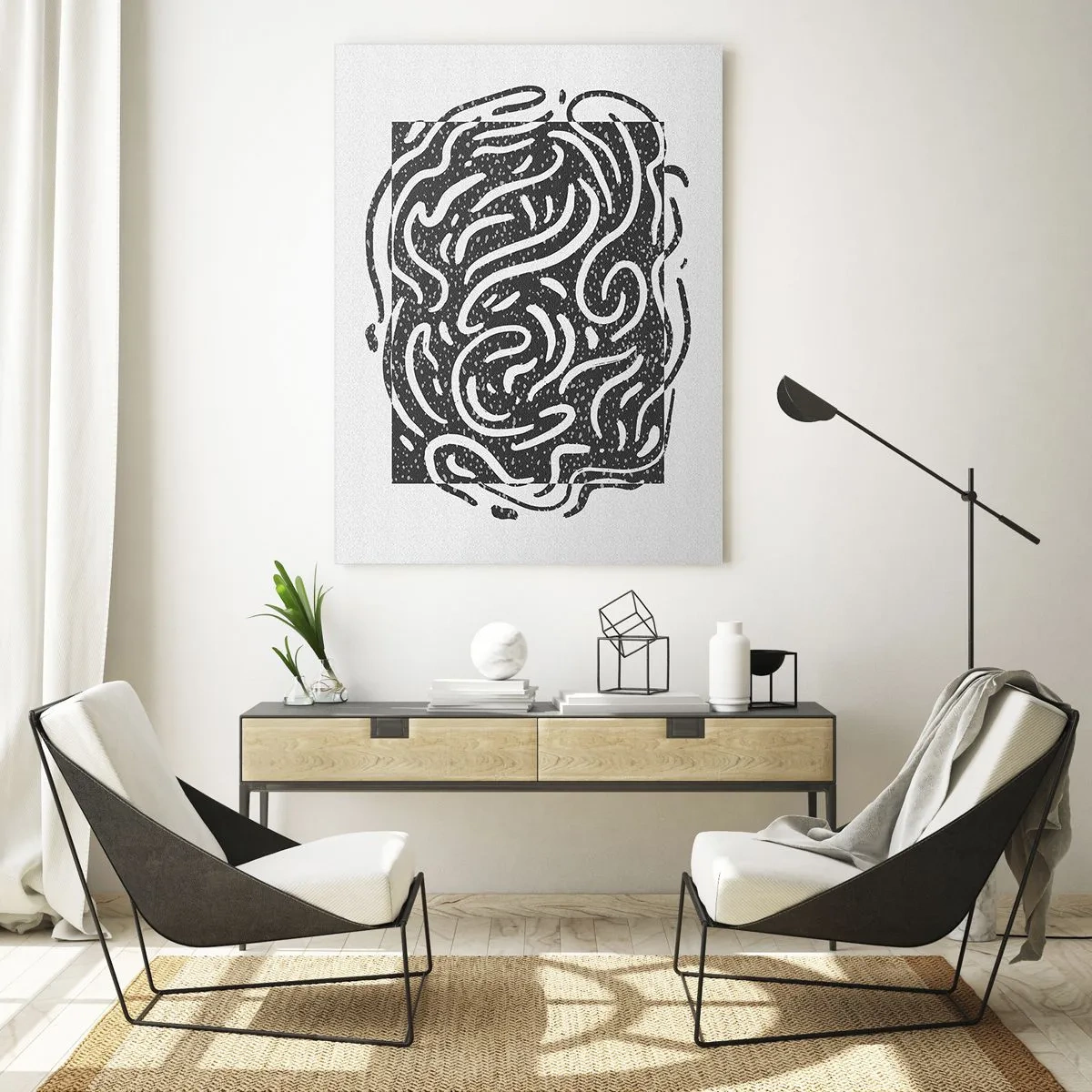 Tablou pe sticlă - Abstracție: dansul bucuriei - 50x70 cm