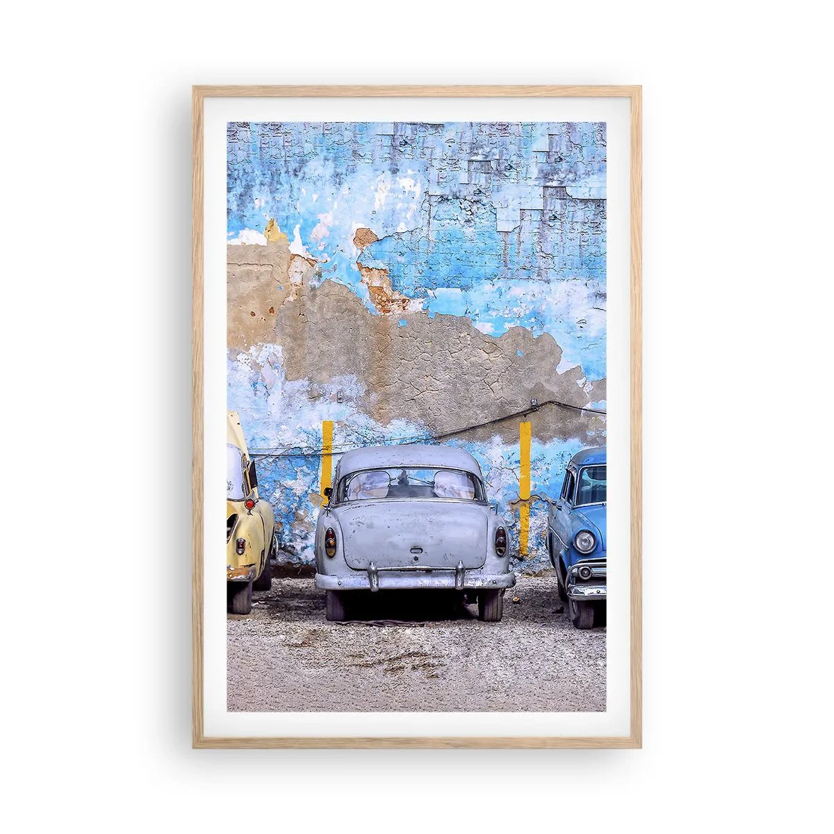 Poster în ramă de stejar deschis - Întâlnirea veteranilor - 61x91 cm