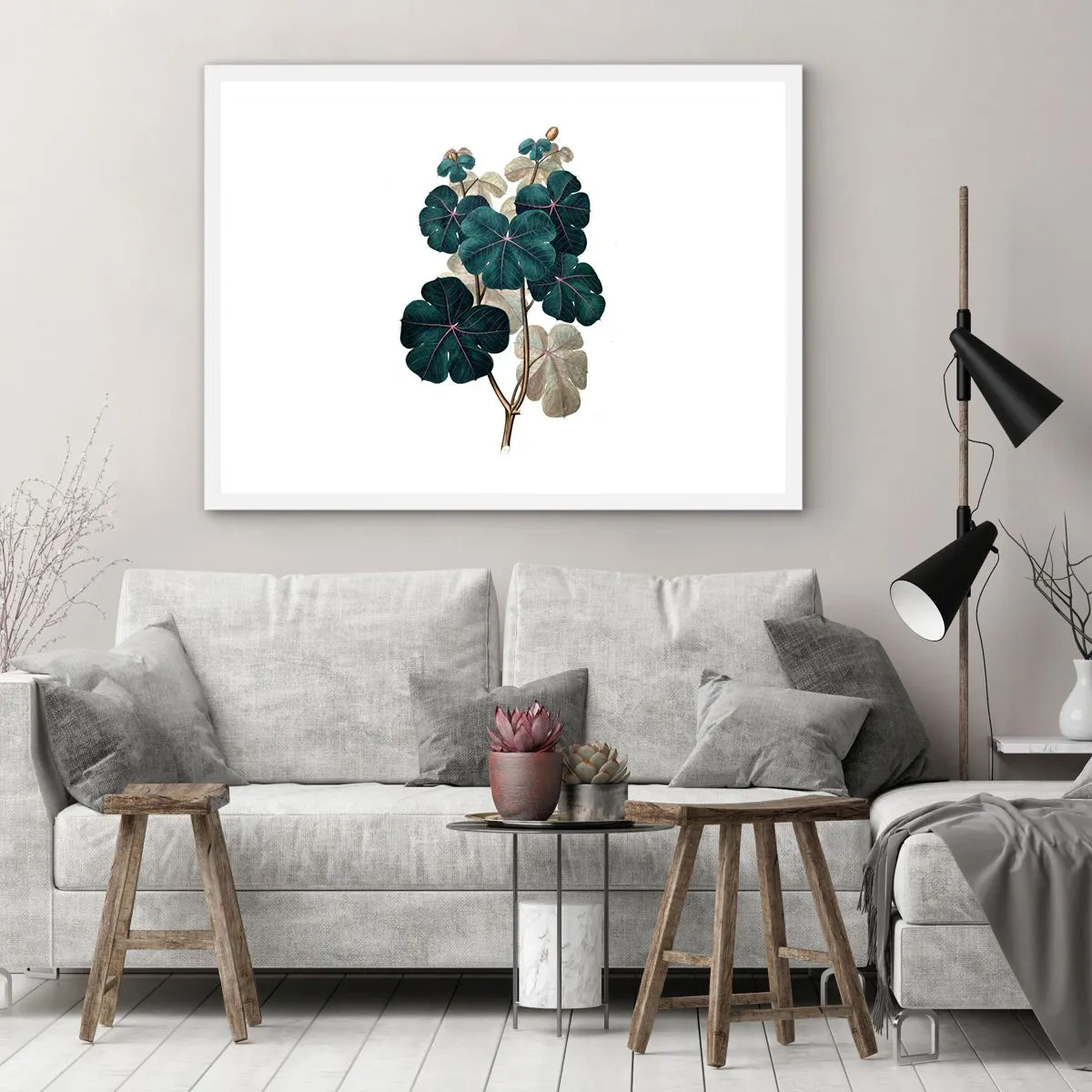 Poster în ramă albă - Dintr-un vechi ierbar - 50x40 cm