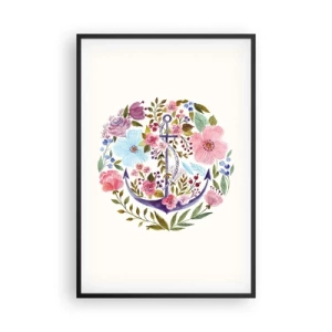 Poster în ramă neagră - Somnul bun al marinarului - 61x91 cm