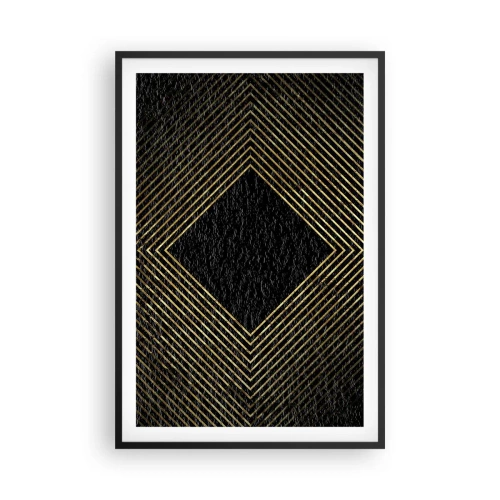 Poster în ramă neagră - Geometrie în stil glamour - 61x91 cm