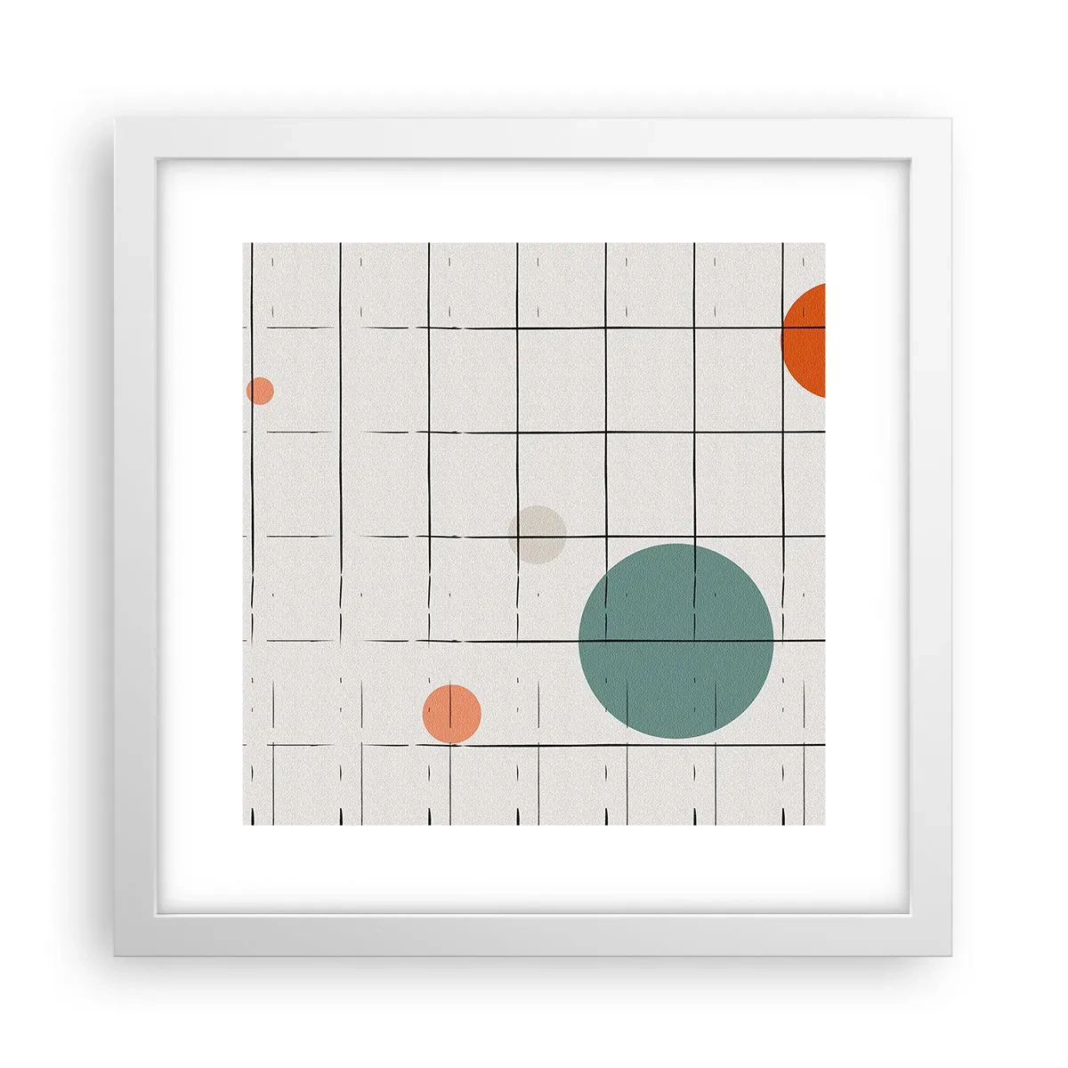 Poster în ramă albă - În capcană. Noi sau ele? - 30x30 cm