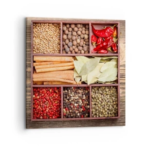 Tablou pe pânză - Ordine de forme, buchet de arome - 70x70 cm