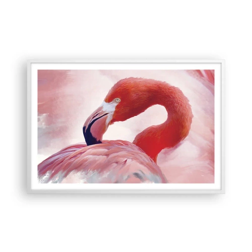 Poster în ramă albă - Frumusețea păsărilor - 91x61 cm