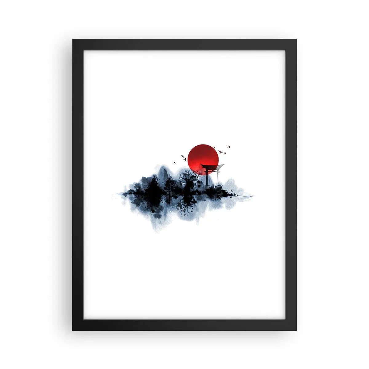 Poster în ramă neagră - O vedere japoneză - 30x40 cm