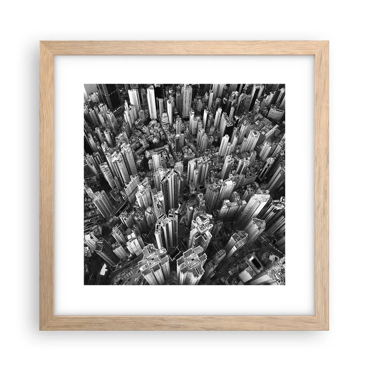 Poster în ramă de stejar deschis - Din ce în ce mai sus - 30x30 cm