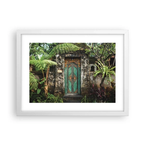 Poster în ramă albă - O ușă către o lume exotică - 40x30 cm