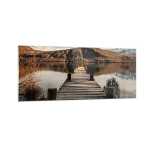 Tablou pe sticlă - Peisaj în tăcere - 100x40 cm