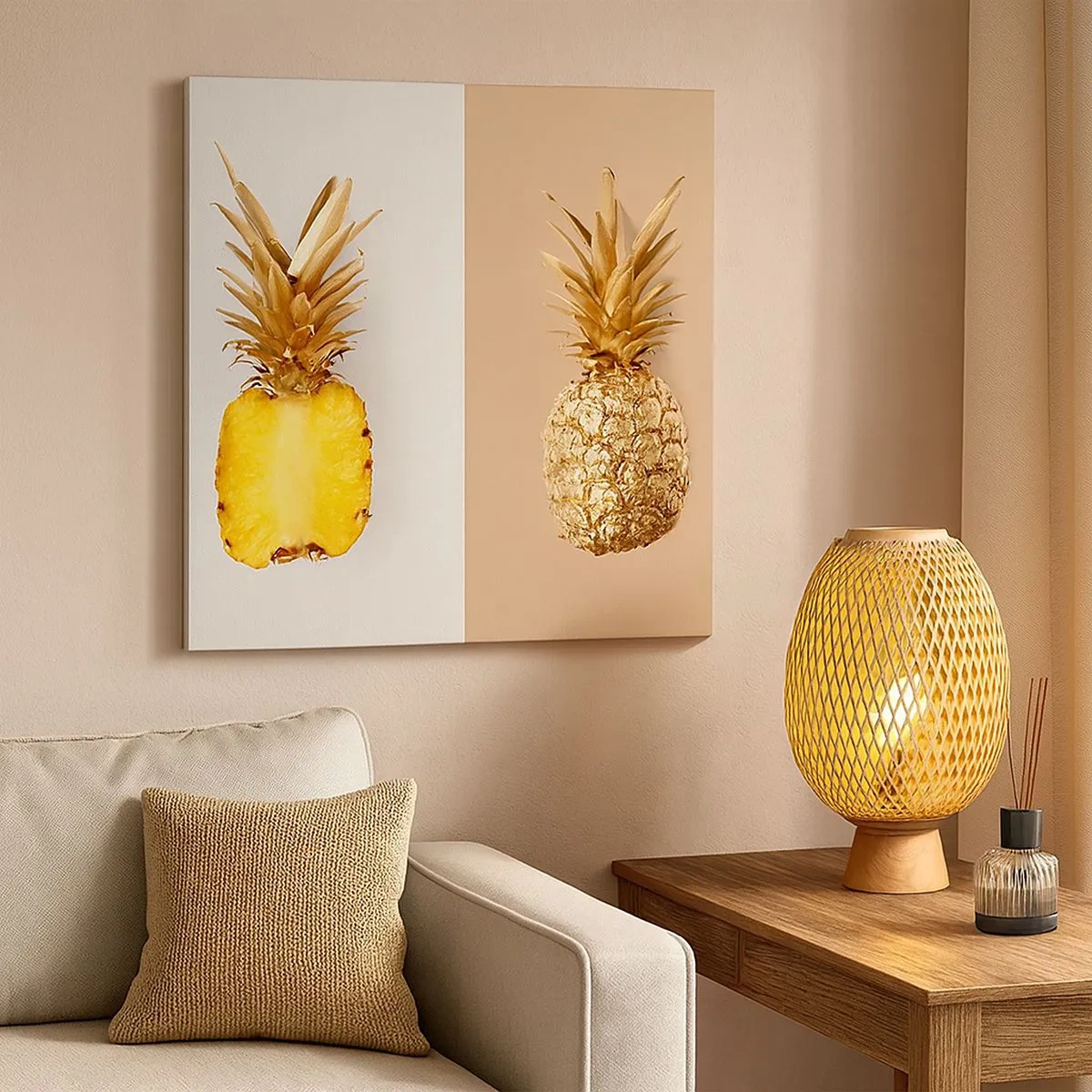 Tablou pe pânză - Ananas de împărțit - 30x30 cm
