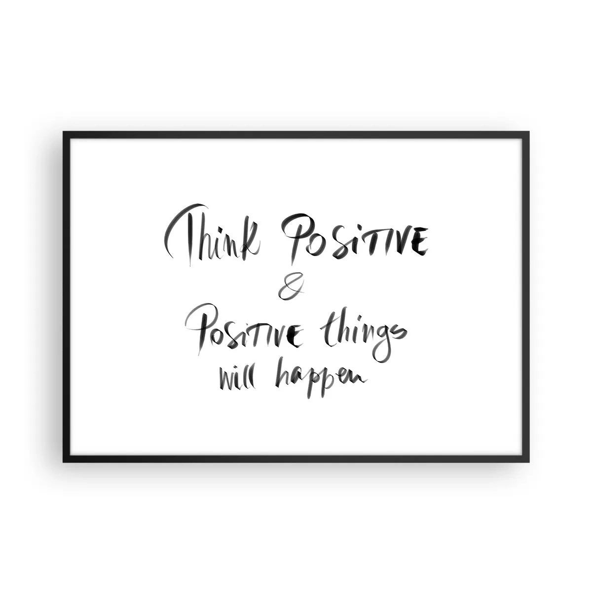 Poster în ramă neagră - Cum să trăim bine? - 100x70 cm