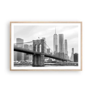 Poster în ramă de stejar deschis - New York vibes - 91x61 cm