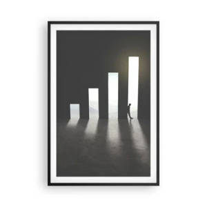 Poster în ramă neagră - Succesul - o impresie - 61x91 cm