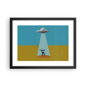 Poster în ramă neagră - Întâlnire de gradul III - 40x30 cm