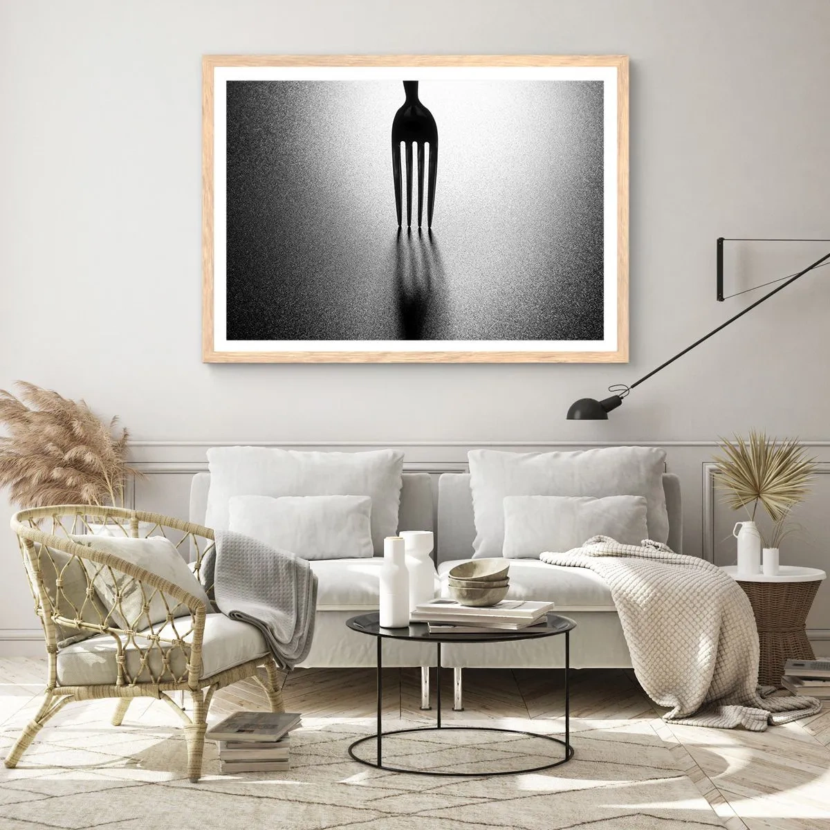 Poster în ramă de stejar deschis - Lumină și umbră - 91x61 cm
