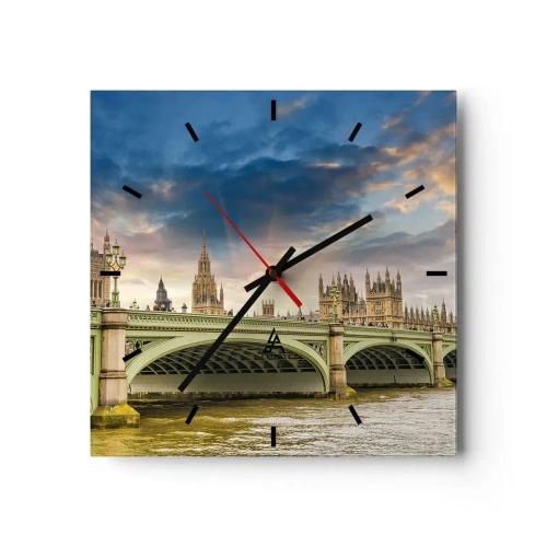 Ceas de perete - Ceas pe sticlă - Timpul s-a oprit în Imperiu - 30x30 cm