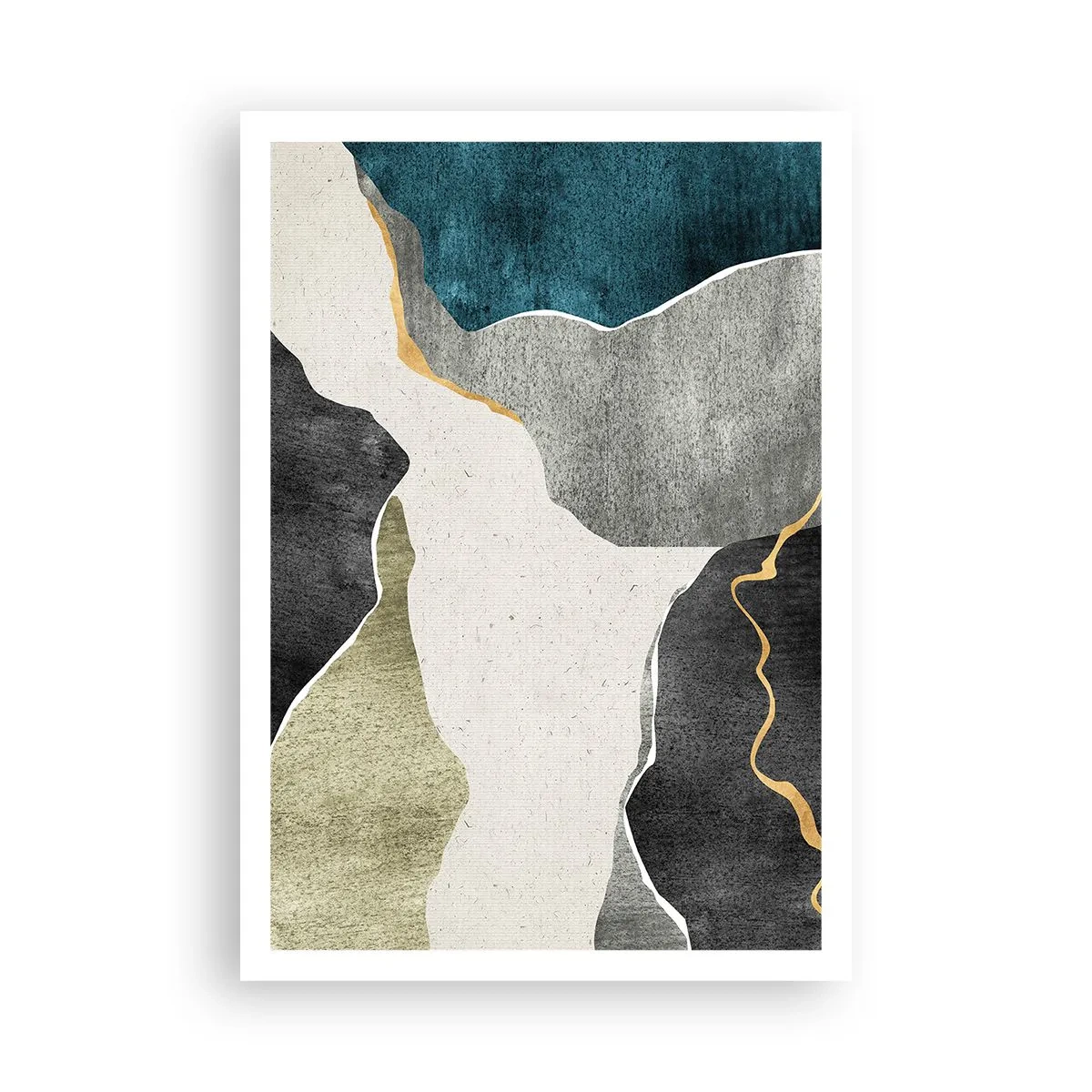 Poster - Compoziție mozaic cu fir de aur - 70x100 cm