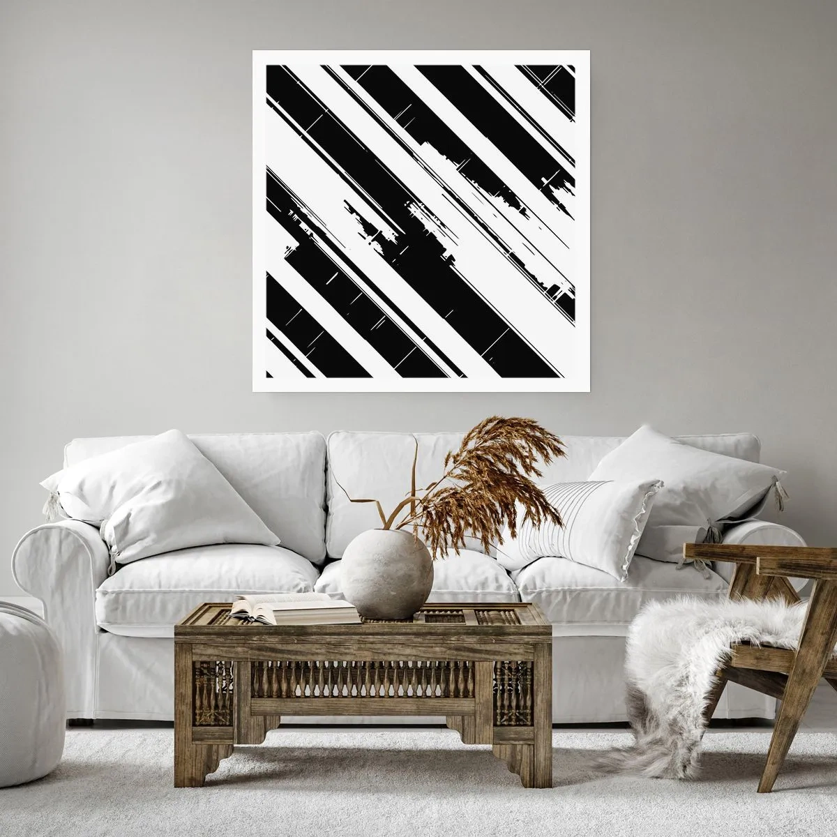 Poster - Compoziție intensă și dinamică - 40x40 cm