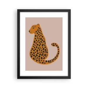 Poster în ramă neagră - Modelul leopard este tot timpul la modă - 30x40 cm