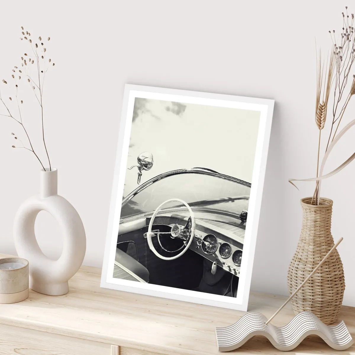 Poster în ramă albă - E timpul pentru cei bogați - 70x100 cm