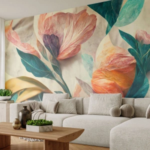 Tapet Standard Eco - Flori din insulele sudice - Flori, Epocă, Botanică - 400x280 cm