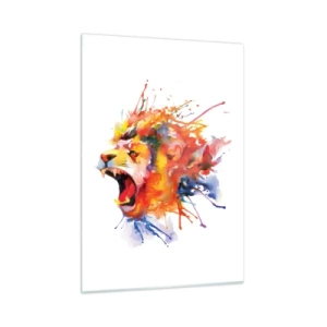 Tablou pe sticlă - Explodează de furie  - 50x70 cm