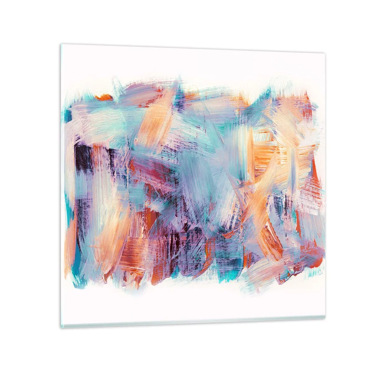 Tablou pe sticlă - O dezordine colorată - 40x40 cm