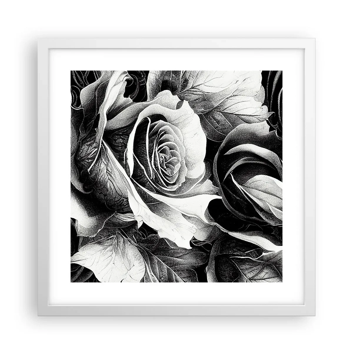 Poster în ramă albă - Mereu regina - 40x40 cm