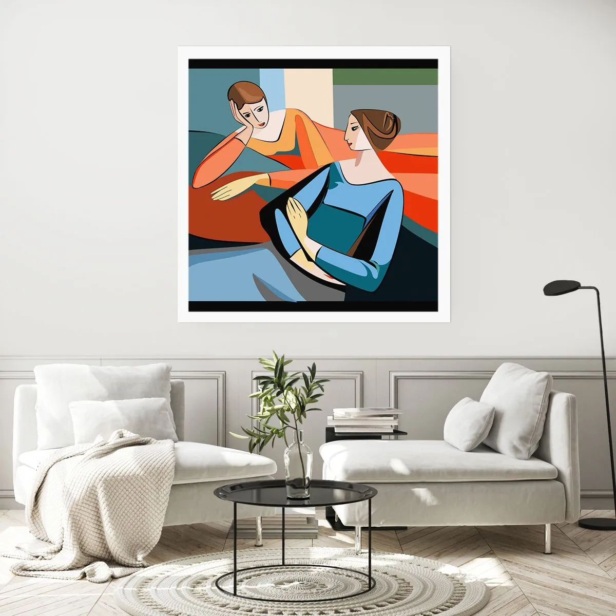 Poster - Un moment de confidențe - 50x50 cm
