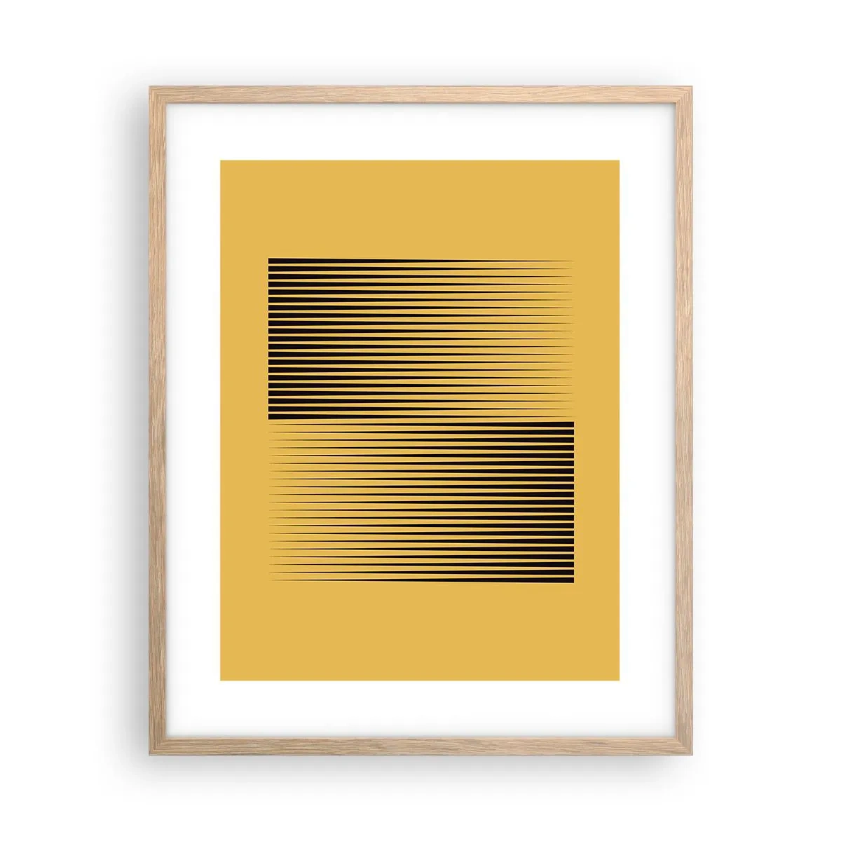 Poster în ramă de stejar deschis - Pătratul contrariilor - 40x50 cm