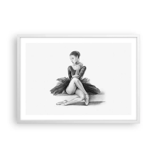 Poster în ramă albă - Încântată de dans - 70x50 cm