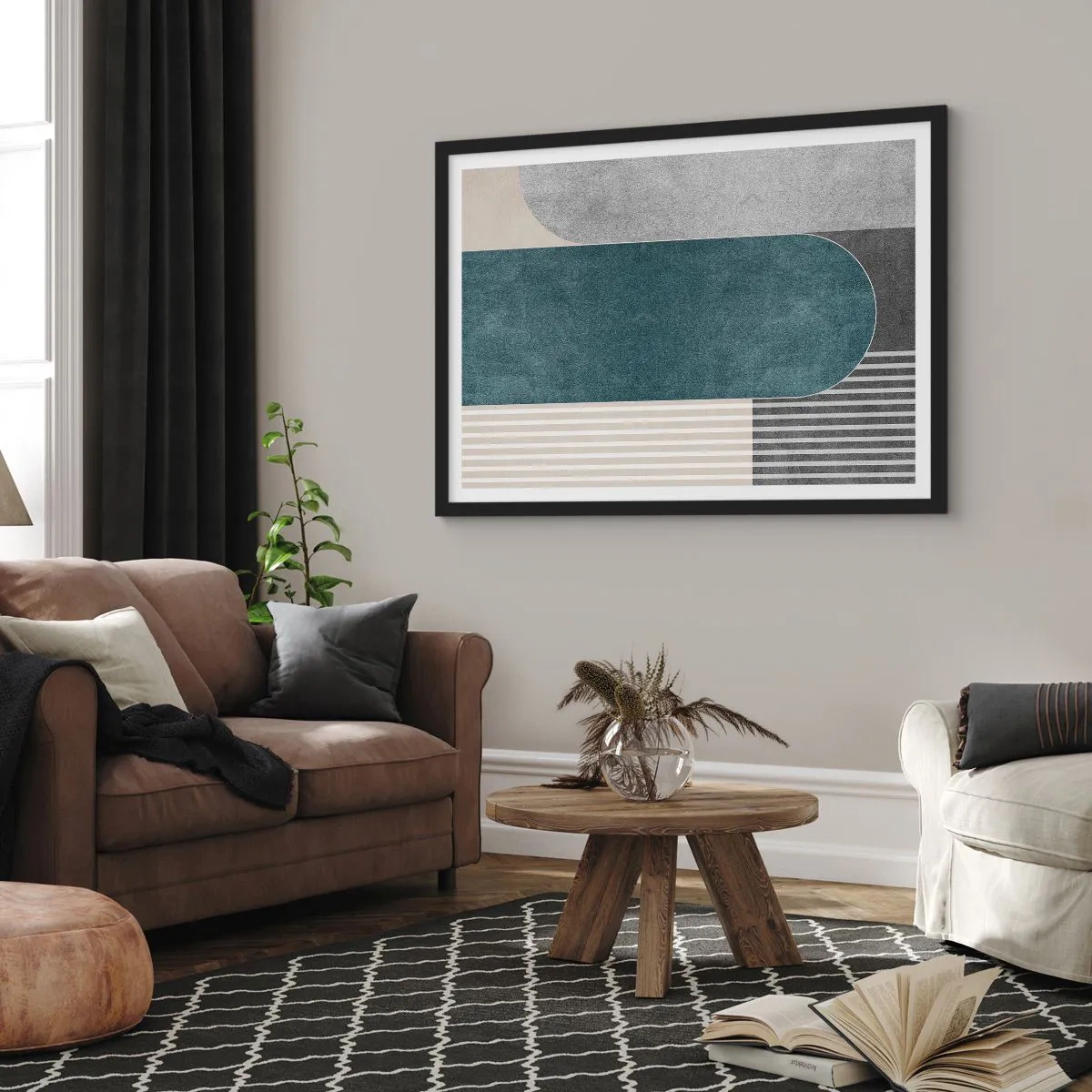 Poster în ramă neagră - Compoziție de nivel - 70x50 cm