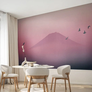 Tapet Premium Sand - Călători deasupra norilor - Abstracția, Peisaj, Varful muntelui - 100x70 cm