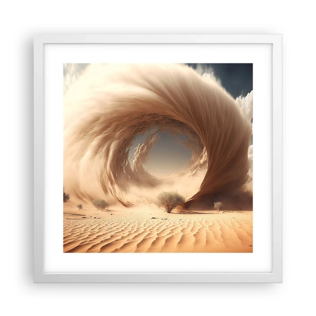 Poster în ramă albă - Portal deschis - 40x40 cm