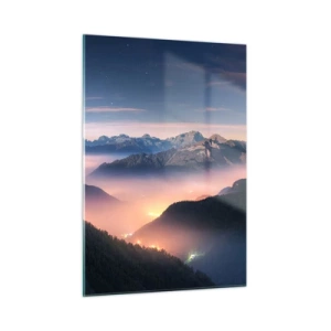 Tablou pe sticlă - Lumină în văi - 50x70 cm