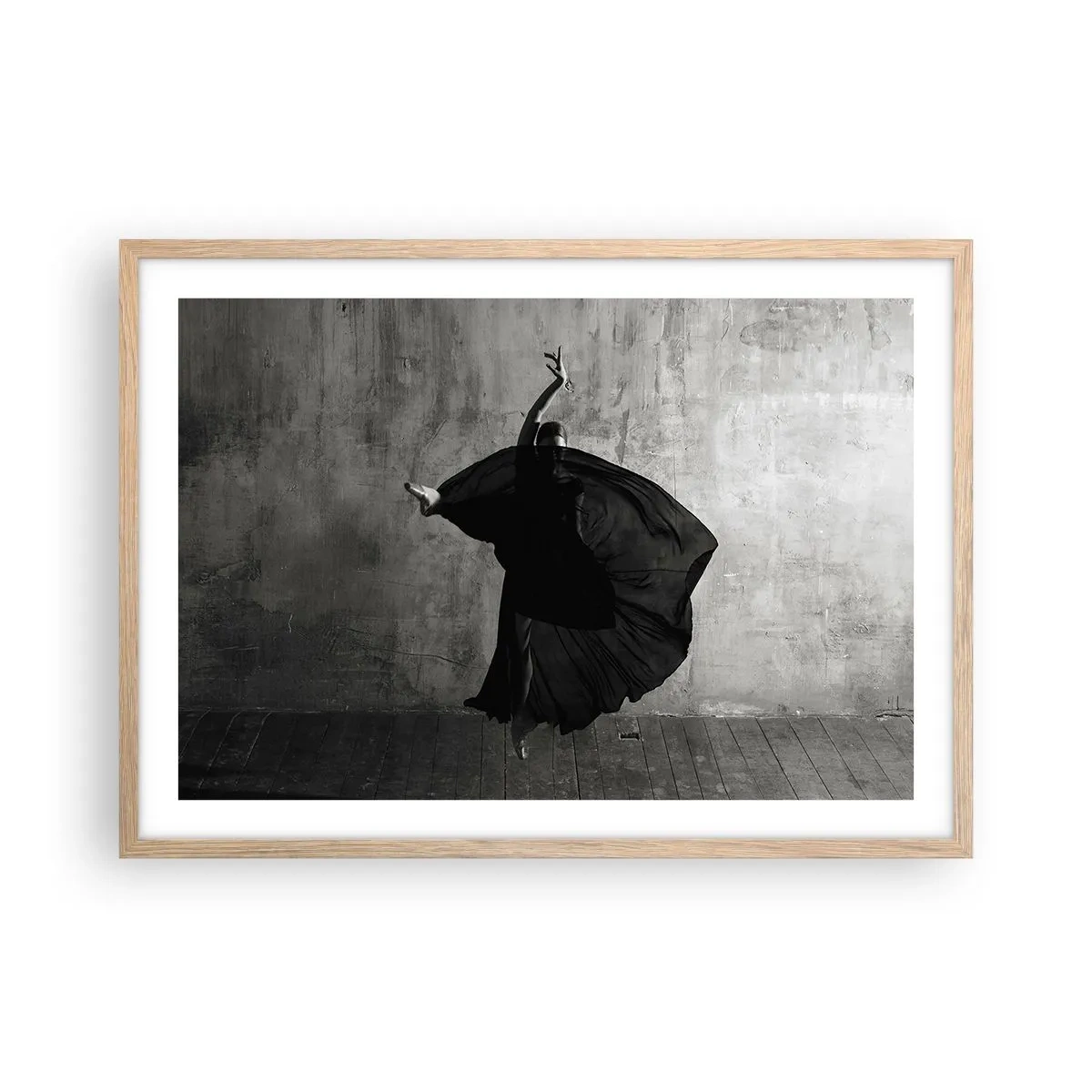 Poster în ramă de stejar deschis - Un pas pasional - 70x50 cm