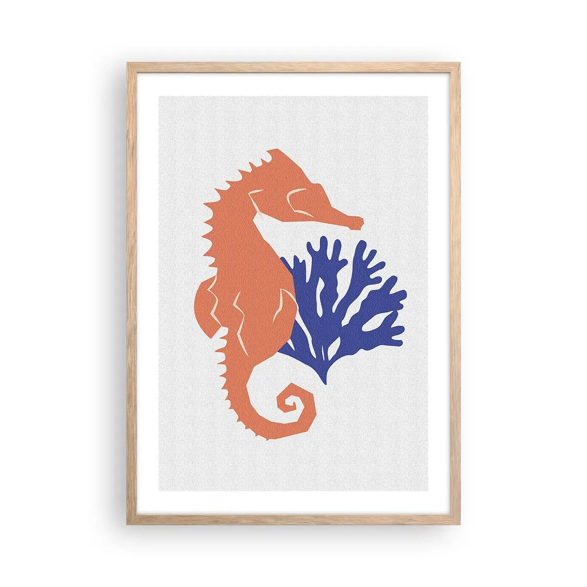 Poster în ramă de stejar deschis - Pe o pajiște subacvatică - 50x70 cm