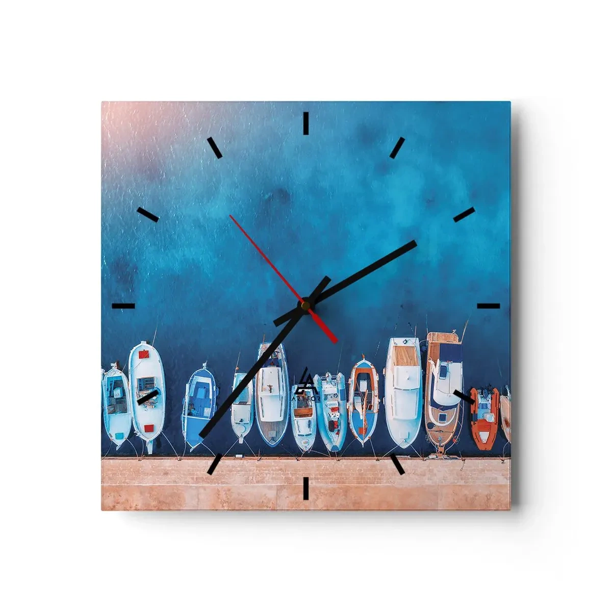 Ceas de perete - Ceas pe sticlă - Aliniere - 40x40 cm