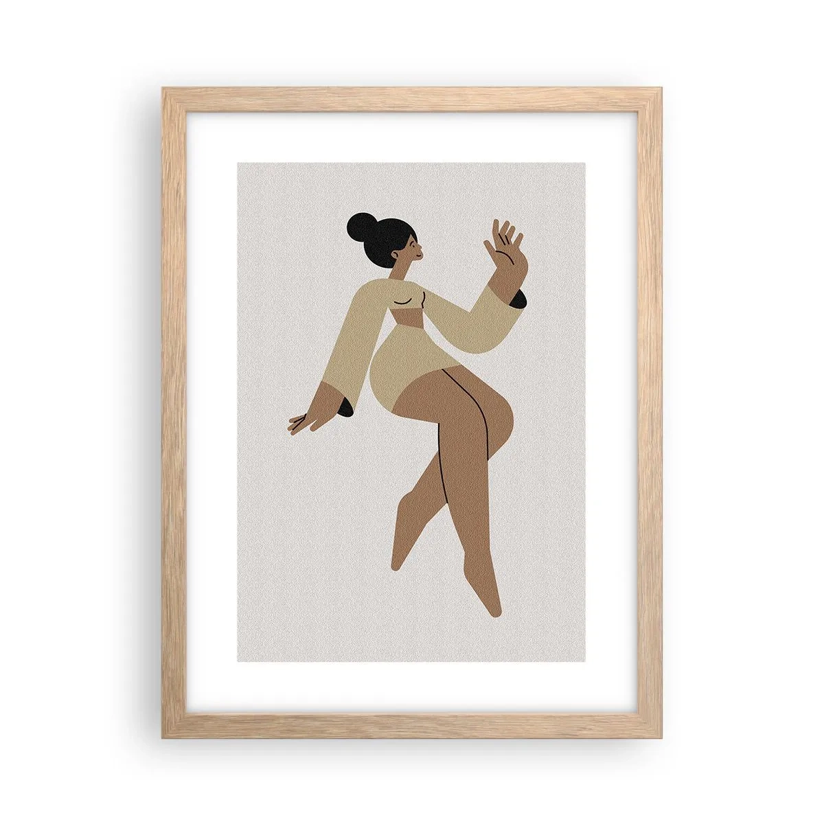 Poster în ramă de stejar deschis - Forma harului - 30x40 cm